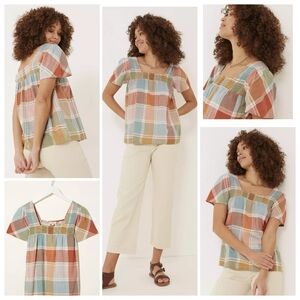 Fat Face Catherine Check Blouse